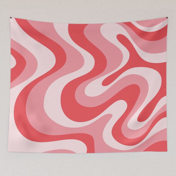 Item preview, Liquid Swirl Retro Abstract in pinks  tones, Light Blush, Cream, and White designed and sold by Differenceee.
