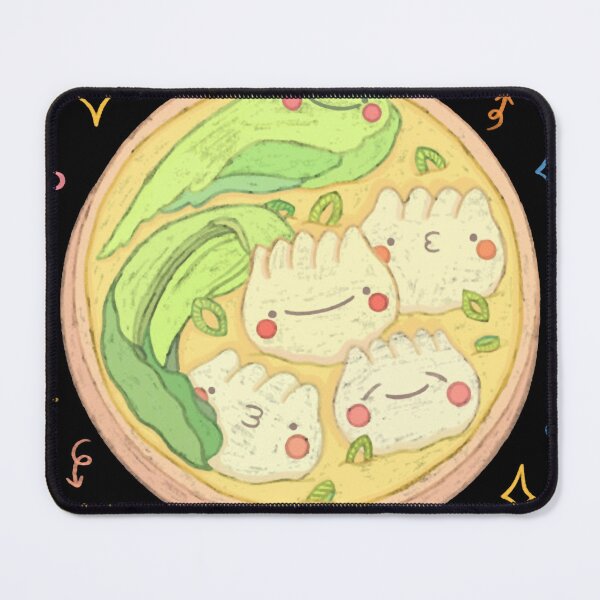 Item preview, Dumpling Soup Cute Kawaii Wonton Asian Food Art designed and sold by Chubbitshop.
