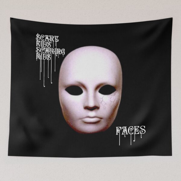 Item preview, Screamo Mask White With Typography designed and sold by nerdyygraphic.