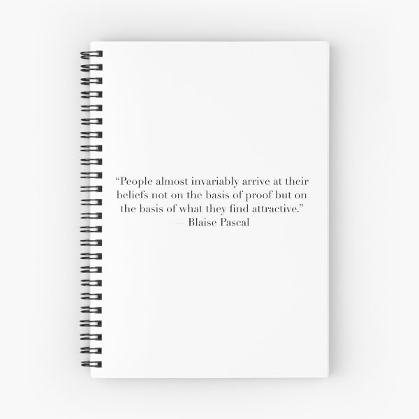 Item preview, People Almost Invariably Arrive at Their Beliefs... | Blaise Pascal Quote Art designed and sold by The Prose Atelier.
