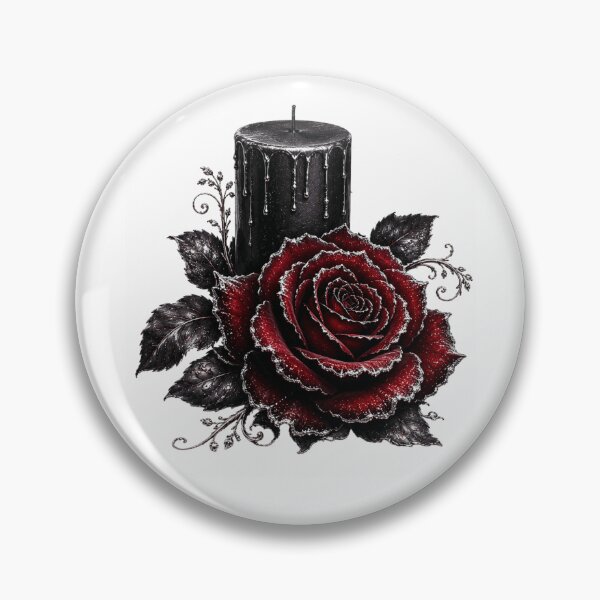 Item preview, Midnight Rose & Black Candle Gothic Floral Romance designed and sold by RoPrincess.