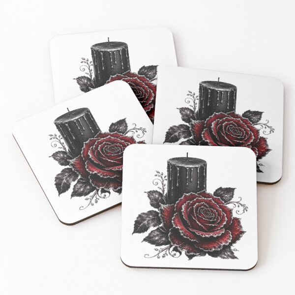 Item preview, Midnight Rose & Black Candle Gothic Floral Romance designed and sold by RoPrincess.