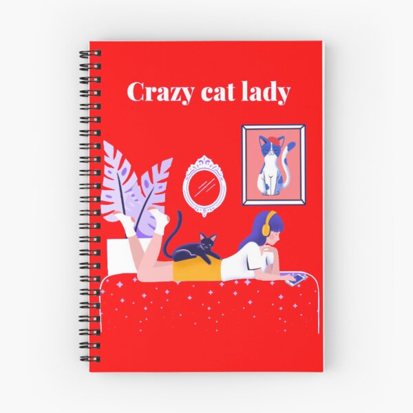 Item preview, Crazy Cat Lady - Cute Cozy Girl and Cat Illustration designed and sold by GenZFashion000.