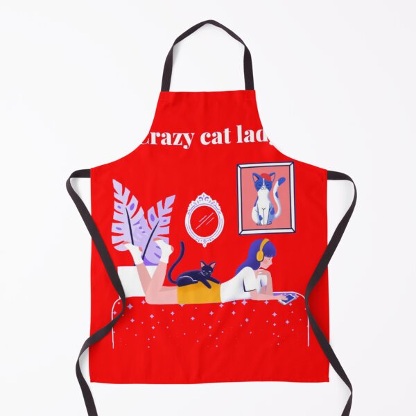 Item preview, Crazy Cat Lady - Cute Cozy Girl and Cat Illustration designed and sold by GenZFashion000.