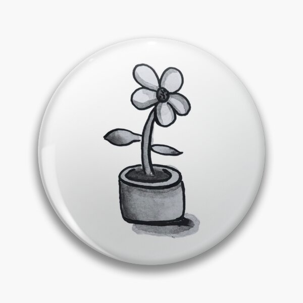 Item preview, b&w toontown inspired flower pot designed and sold by mal-the-toon.