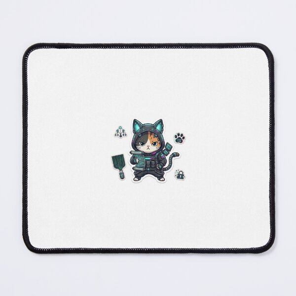 Item preview, Cute Kawaii Cyberpunk Hacker Cat Sticker Pack | Anime Style Tech Art | Laptop Sticker | Gift for Cat Lovers designed and sold by Chipkooo.