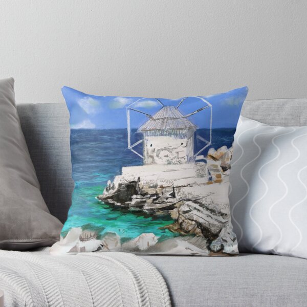 Item preview, Whispers of Amorgos, Greece - Original Painting by Steven Bulloch designed and sold by Cobalt & Stone Art.