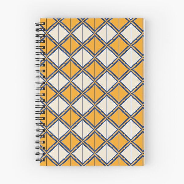 Item preview, Art Deco Diamond Lattice Seamless Pattern in Orange, Navy and Ivory designed and sold by ccitypictures.