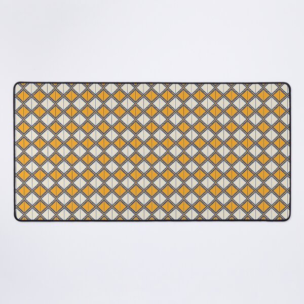 Item preview, Art Deco Diamond Lattice Seamless Pattern in Orange, Navy and Ivory designed and sold by ccitypictures.
