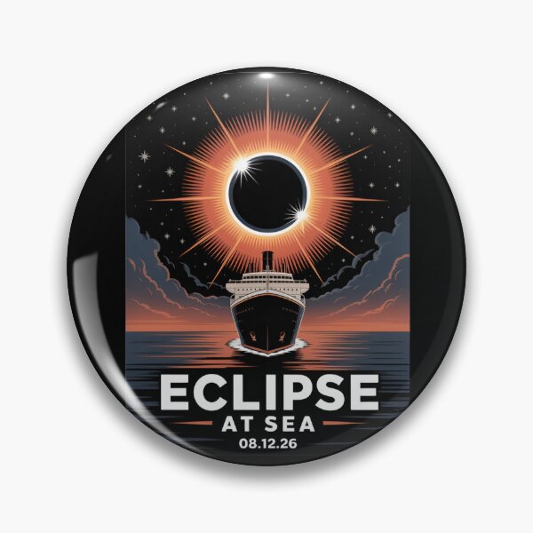 Item preview, Eclipse at Sea 2026 Cruise Ship Solar Eclipse Vintage Retro Graphic Gift designed and sold by Zizo-DR44.