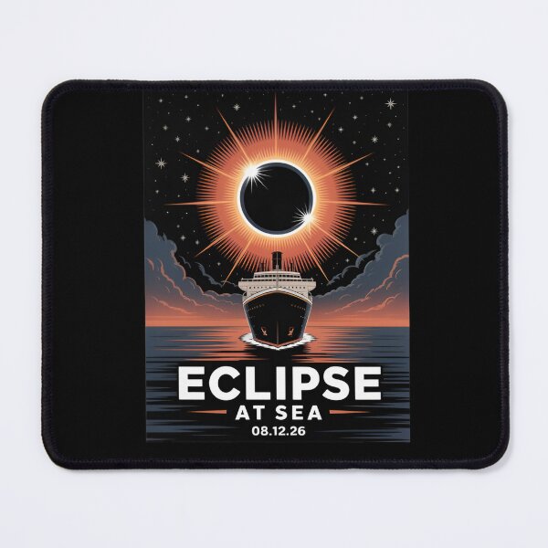 Item preview, Eclipse at Sea 2026 Cruise Ship Solar Eclipse Vintage Retro Graphic Gift designed and sold by Zizo-DR44.