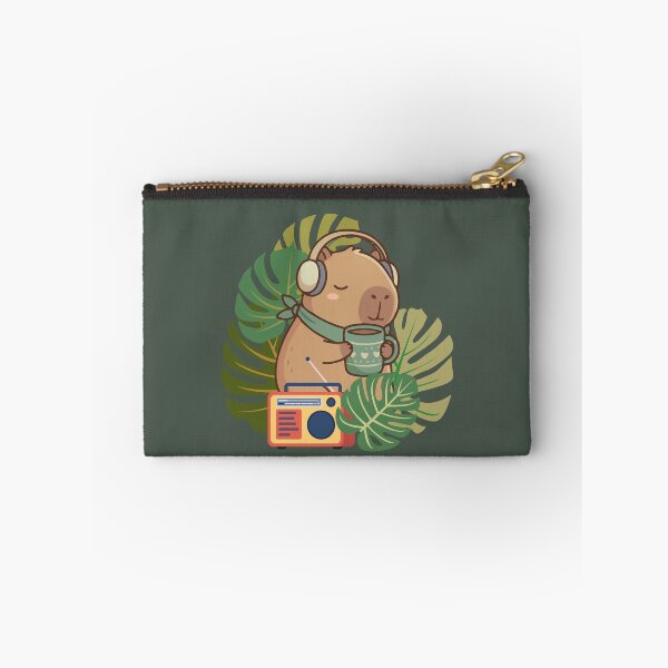Item preview, Cozy capybara having a cuppa  designed and sold by InkRiot Studios.