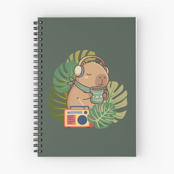 Item preview, Cozy capybara having a cuppa  designed and sold by InkRiot Studios.