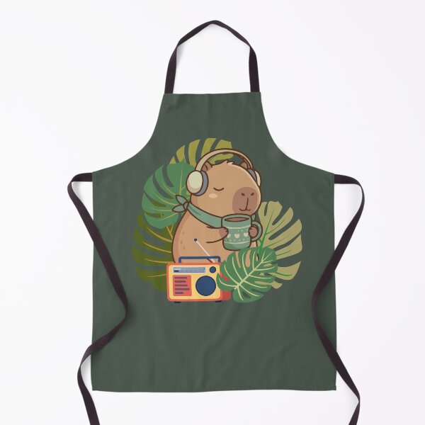 Item preview, Cozy capybara having a cuppa designed and sold by InkRiot Studios.
