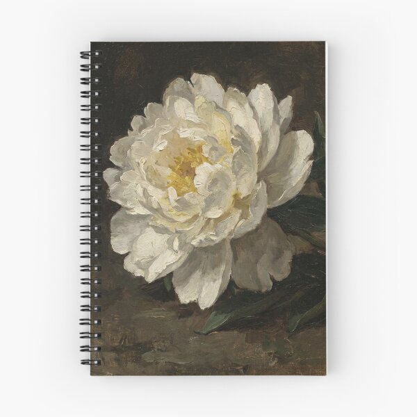 Item preview, Realistic White Peony Macro Oil Painting Courbet Style Art designed and sold by OddlySticky.