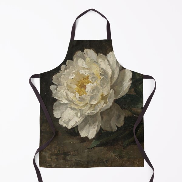 Item preview, Realistic White Peony Macro Oil Painting Courbet Style Art designed and sold by OddlySticky.