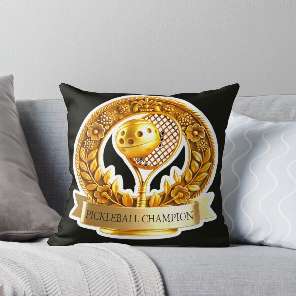 Item preview, PickleBall Champion Luxury Gold Crest Motivational Sports Sticker designed and sold by zenithdecalco.
