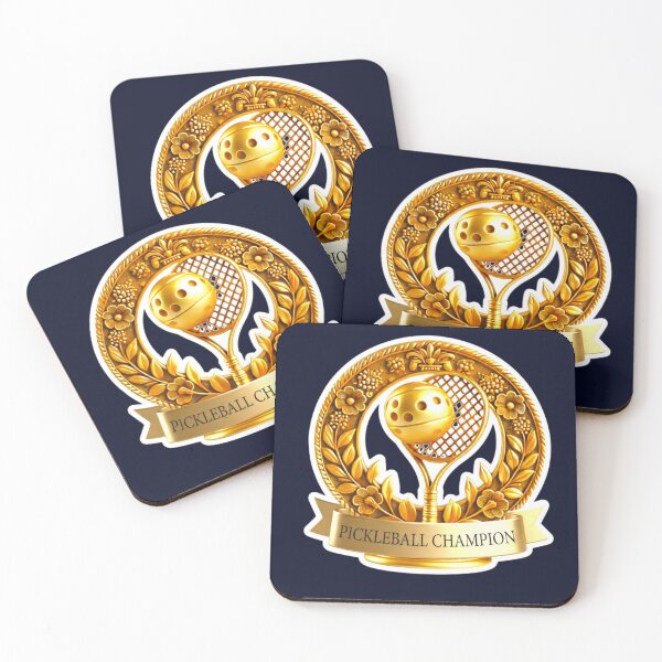 Item preview, PickleBall Champion Luxury Gold Crest Motivational Sports Sticker designed and sold by zenithdecalco.
