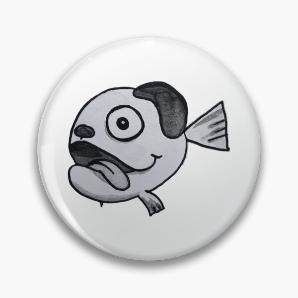 Item preview, b&w toontown inspired dogfish designed and sold by mal-the-toon.