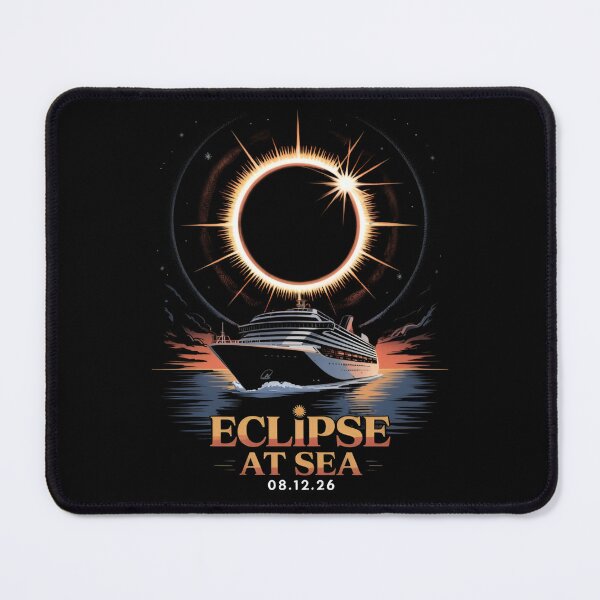 Item preview, Vintage Eclipse at Sea Cruise Ship Solar Eclipse 2026 Retro Astronomy Gift designed and sold by Zizo-DR44.