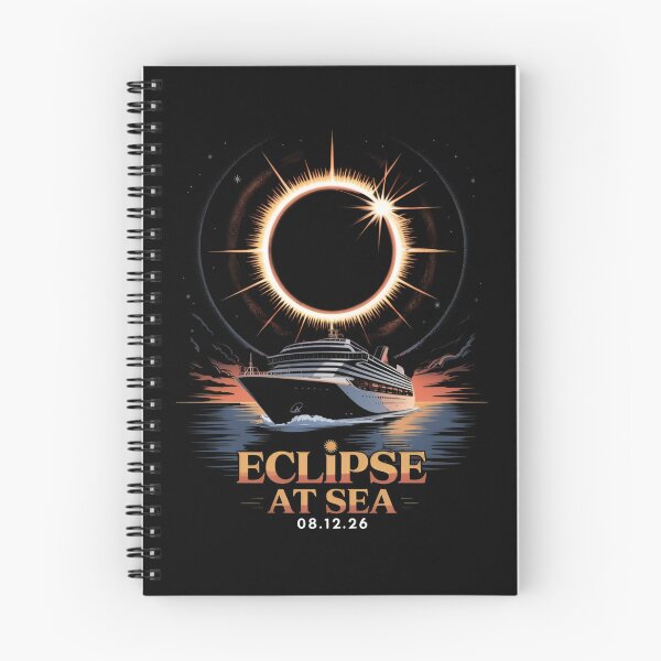 Item preview, Vintage Eclipse at Sea Cruise Ship Solar Eclipse 2026 Retro Astronomy Gift designed and sold by Zizo-DR44.