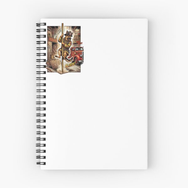 Item preview, Brave Firefighter: German Shepherd in Action on White designed and sold by PictoVibe.