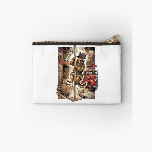 Item preview, Brave Firefighter: German Shepherd in Action on White designed and sold by PictoVibe.