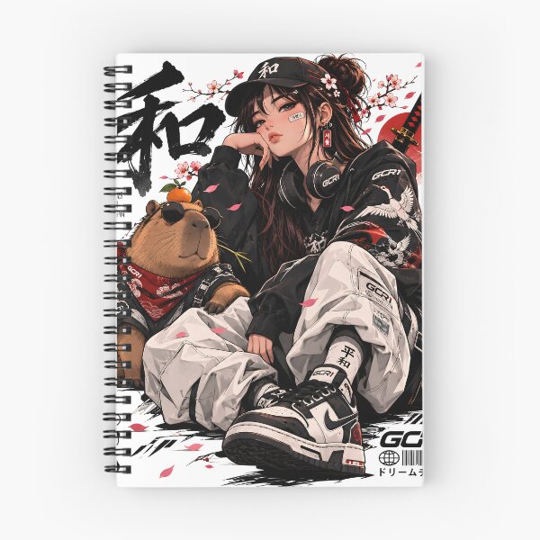 Item preview, GCR1 Harmony Street | Japanese Anime Girl & Capybara designed and sold by GCR1.