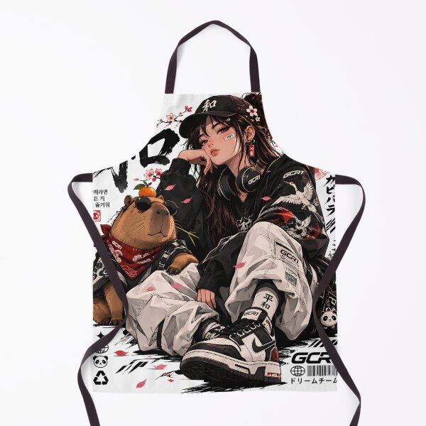 Item preview, GCR1 Harmony Street | Japanese Anime Girl & Capybara designed and sold by GCR1.