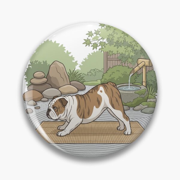 Item preview, Zen Bulldog: Downward Dog designed and sold by PictoVibe.