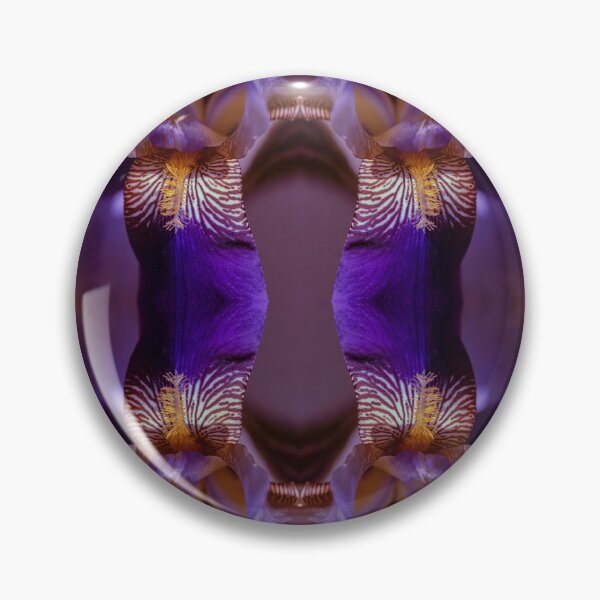 Item preview, Purple Iris Kaleidoscope — Symmetrical Floral Pattern, Violet & Gold Botanical designed and sold by Andrey Yurkevich Art.