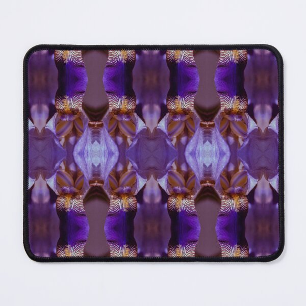 Item preview, Purple Iris Kaleidoscope — Symmetrical Floral Pattern, Violet & Gold Botanical designed and sold by Andrey Yurkevich Art.