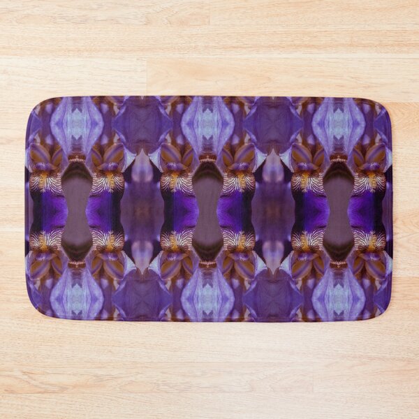 Item preview, Purple Iris Kaleidoscope — Symmetrical Floral Pattern, Violet & Gold Botanical designed and sold by Andrey Yurkevich Art.