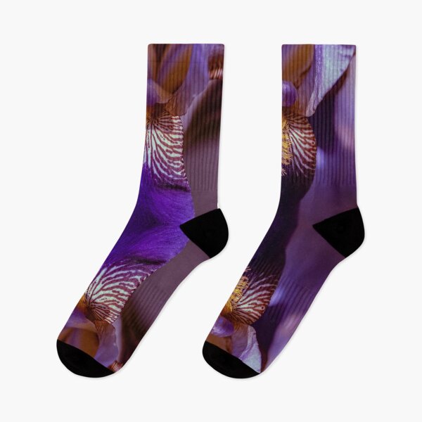 Item preview, Purple Iris Kaleidoscope — Symmetrical Floral Pattern, Violet & Gold Botanical designed and sold by Andrey Yurkevich Art.