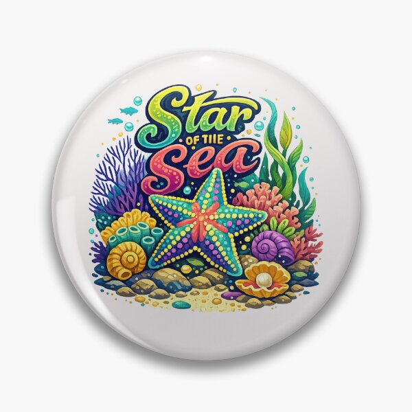 Item preview, Star of the Sea Colorful Starfish Coral Reef Illustration designed and sold by inkoutninja.
