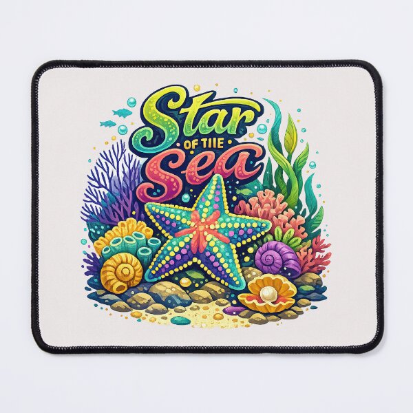 Item preview, Star of the Sea Colorful Starfish Coral Reef Illustration designed and sold by inkoutninja.
