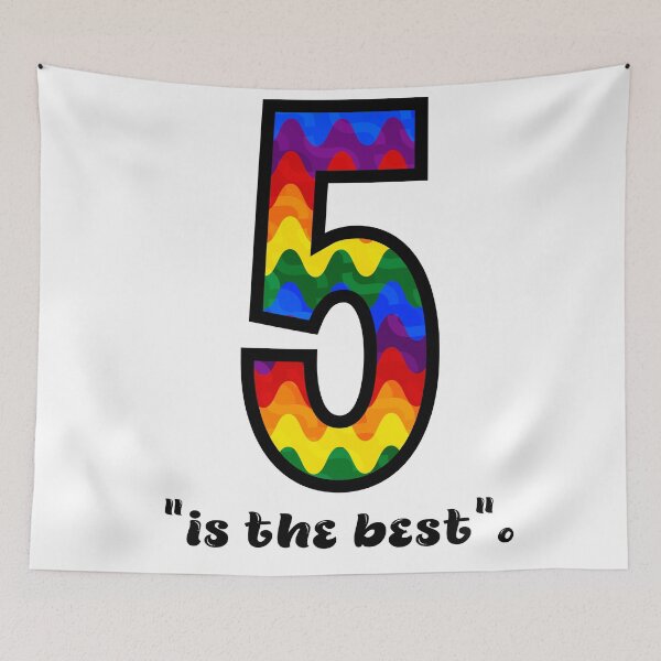Item preview, Number five designed and sold by Ticklecoloring.