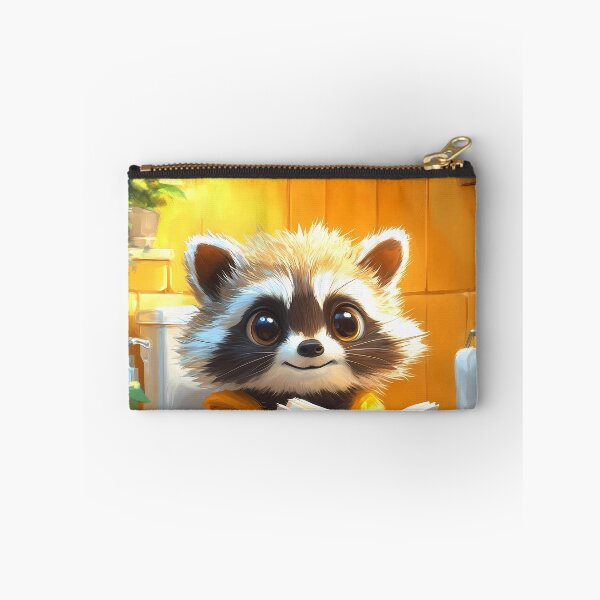 Item preview, Raccoon Bathroom Newspaper Reader Cute Cartoon Cozy Humor designed and sold by mildaclairmo.