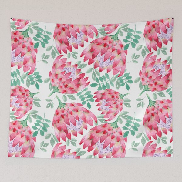 Item preview, Watercolor Large Floral Proteas designed and sold by Harpley Design Studio.