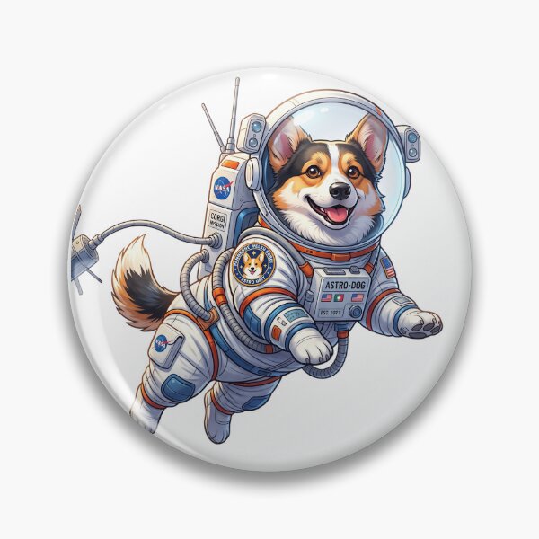 Item preview, Cosmic Explorer: Corgi Astronaut on Lunar Mission designed and sold by PictoVibe.