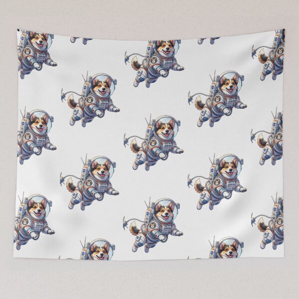 Item preview, Cosmic Explorer: Corgi Astronaut on Lunar Mission designed and sold by PictoVibe.