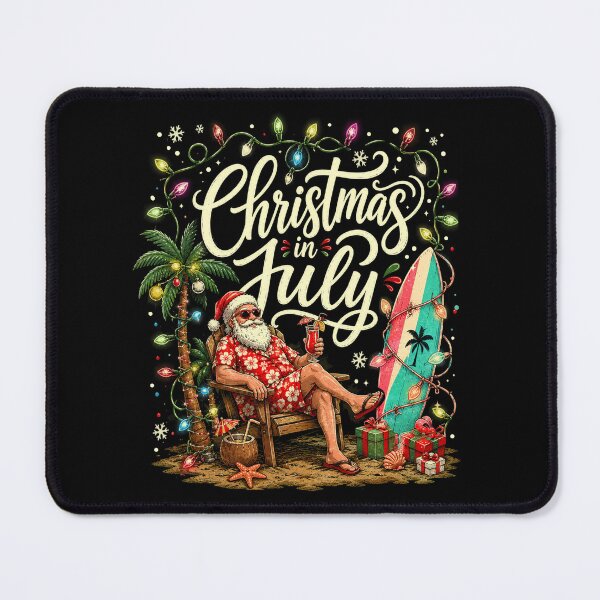 Item preview, Christmas In July Santa Surfing Beach designed and sold by watanabeee.