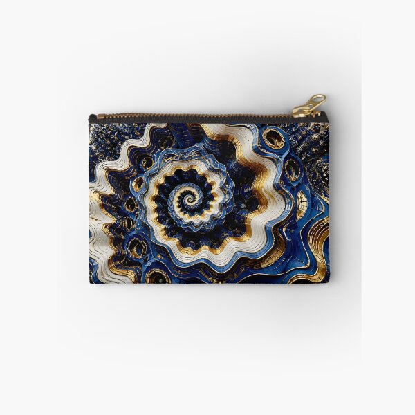 Item preview, Intricate Gold and Blue Spiral designed and sold by Vicky Brago-Mitchell®.