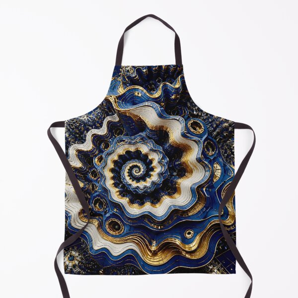 Item preview, Intricate Gold and Blue Spiral designed and sold by Vicky Brago-Mitchell®.