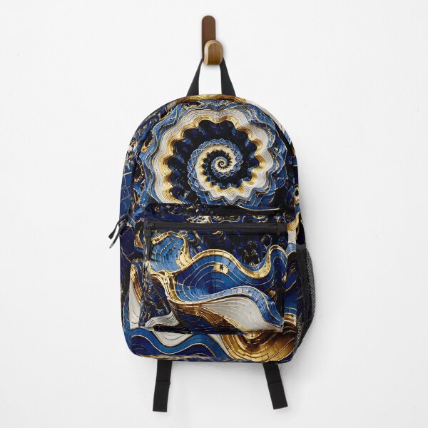 Item preview, Intricate Gold and Blue Spiral designed and sold by Vicky Brago-Mitchell®.
