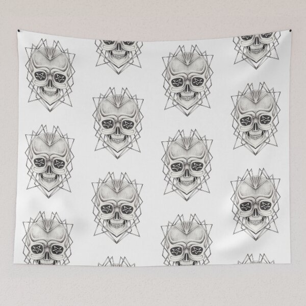 Item preview, Skull with graphic design designed and sold by Jiwsurreal.