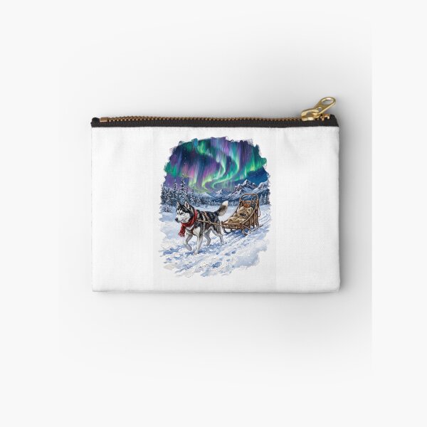 Item preview, Arctic Guardian: Siberian Husky and the Northern Lights designed and sold by PictoVibe.