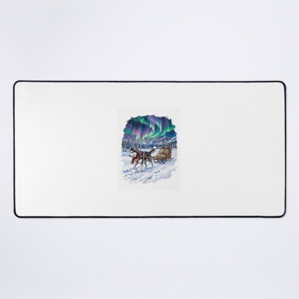 Item preview, Arctic Guardian: Siberian Husky and the Northern Lights designed and sold by PictoVibe.