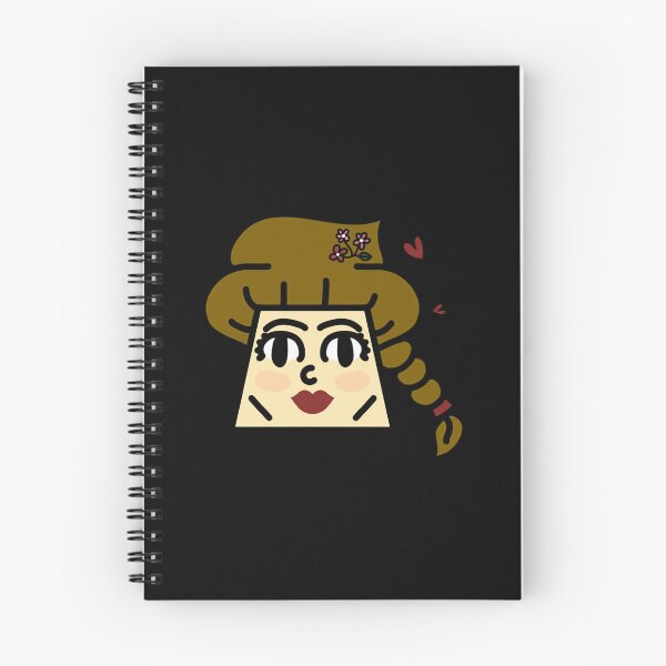 Item preview, Square Face Lady With Floral Braid Cute Retro Illustration designed and sold by enjoystudioTHs.