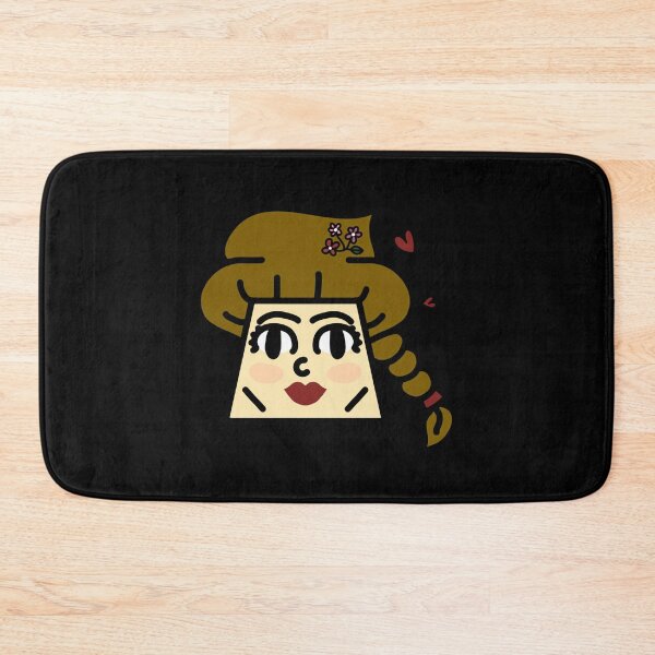 Item preview, Square Face Lady With Floral Braid Cute Retro Illustration designed and sold by enjoystudioTHs.